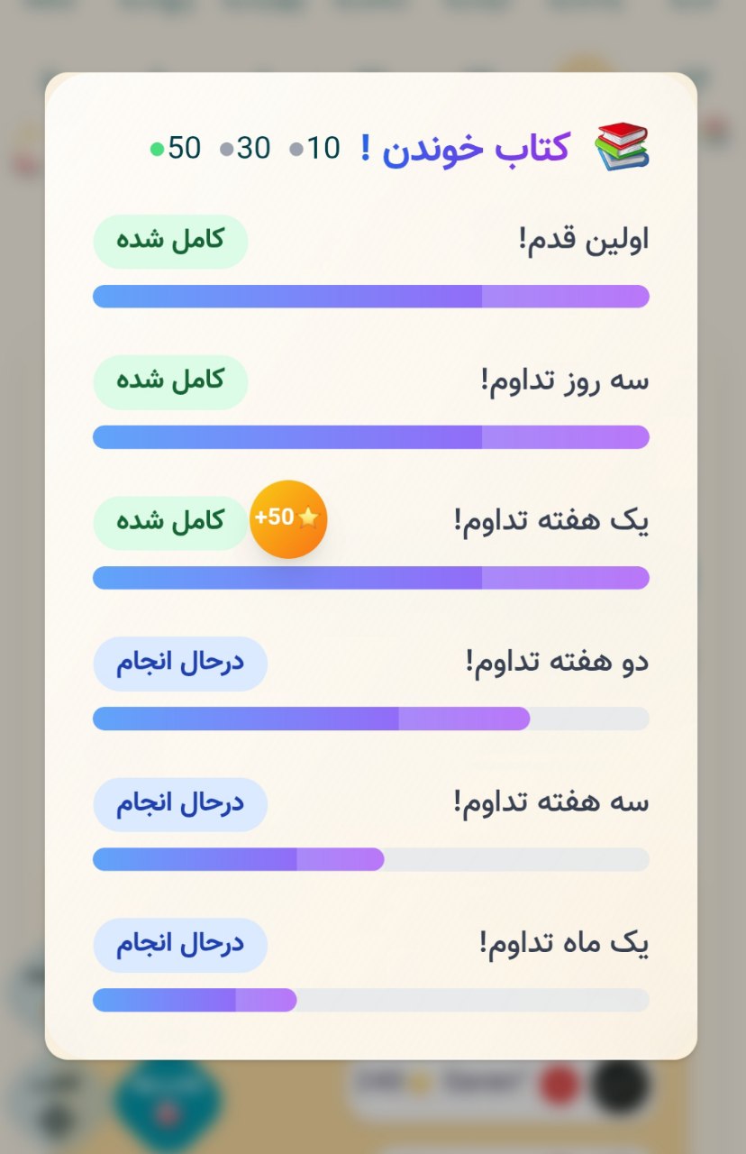 نمایش ویژگی سیستم امتیازی و چالش‌های جذاب